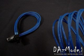 6-Pin PCI-E XL 19" (50cm) DarkSide Single Braid Cable - Dark Blue UV