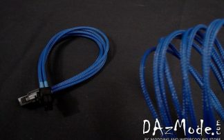 6-Pin PCI-E XL 19" (50cm) DarkSide Single Braid Cable - Dark Blue UV