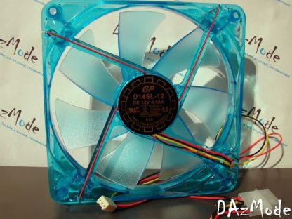 Slow Speed 140mm fan Blue w/ LED Yate Loon1000RPM