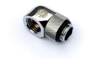 G1/4" 90 Degree Rotary IG 1/4" Adapter Extender - Silver