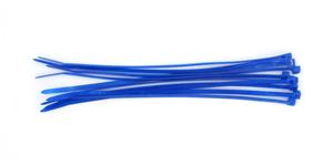 UV BLUE Zip Ties 200mm 8" Zap Strap Cable Ties (10 Pack)