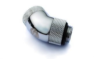 45 Degree Double Rotary Adapter M/F G1/4 - Silver BP-45R2D