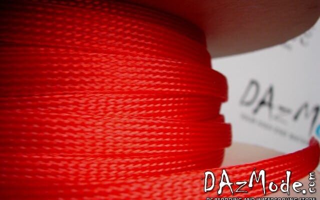 1/2" (12mm) DarkSide High Density Cable Sleeving - Red UV 1Ft