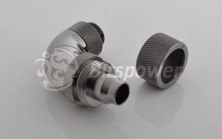 90-Degree (45x2) 3/8"ID - 5/8"OD Compression Fitting - Black Nic