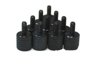 10pcs Black Anodized Aluminum Thumb Screw Pack