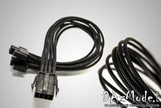 4+4 XL EPS 19" (50cm) DarkSide Single Braid Cable - Jet Black