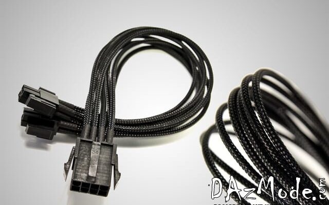4+4 XL EPS 19" (50cm) DarkSide Single Braid Cable - Jet Black