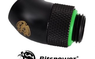 45 Degree High Flow Rotary Adapter M/F G1/4 - Matte Black