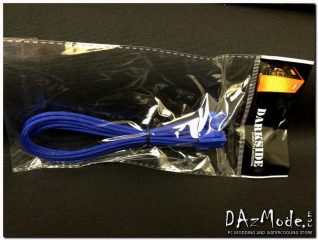 6-Pin PCI-E HSL 12" (30cm) DarkSide Single Braid Cable - Blue + Dark Blue UV