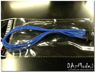 4-Pin 40cm Fan DarkSide Individual Wire Single Braid Cable - Sky Blue