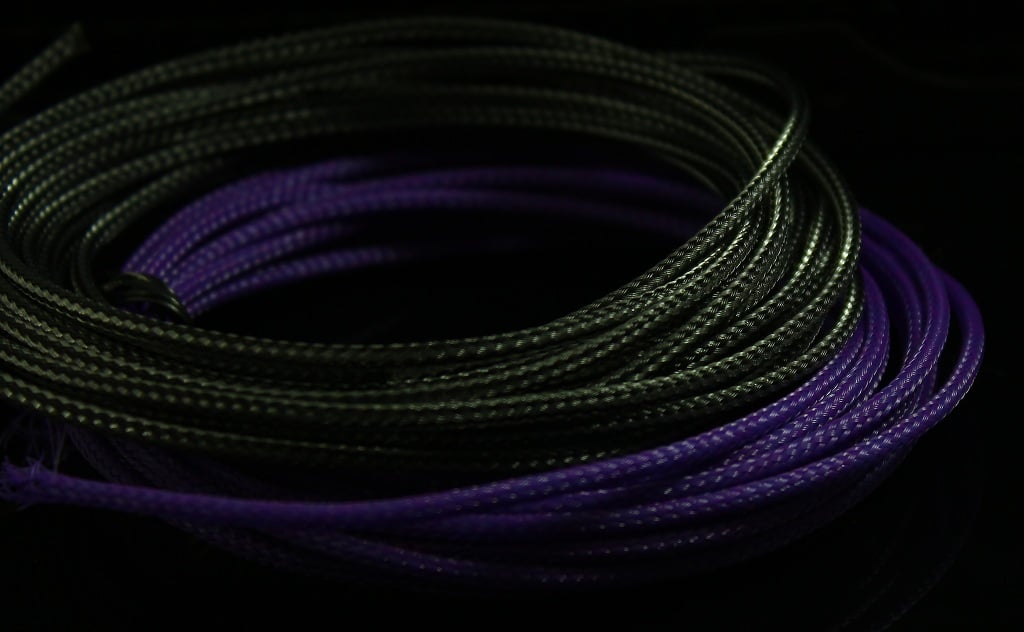 PET Cable Braided Sleeve - Purple - 5/32in (4mm) – PC Mods