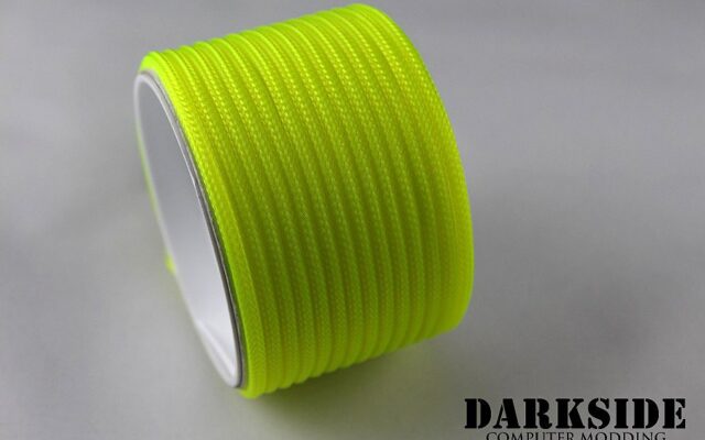 5/32" (4mm) DarkSide HD Cable Sleeving - Acid Yellow UV