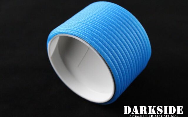 5/32" (4mm) DarkSide HD Cable Sleeving - Aquamarine Blue UV
