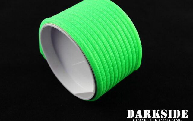 5/32" (4mm) DarkSide HD Cable Sleeving - Green UV