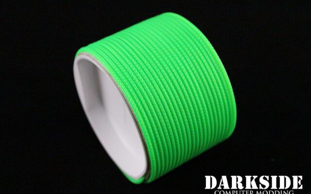 5/64" ( 2mm ) DarkSide HD Cable Single Wire Sleeving - Green UV 1Ft-3