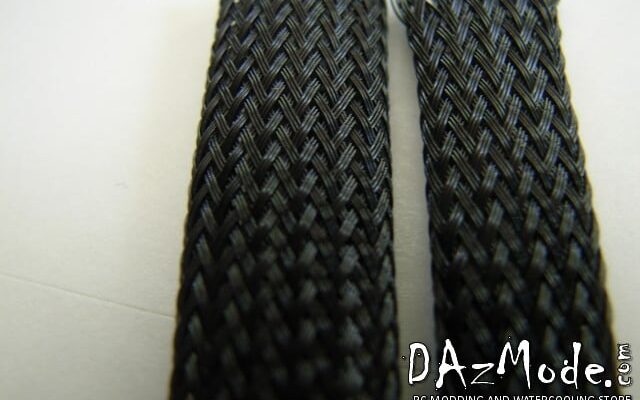 1/2" (12mm) DarkSide High Density Cable Sleeving - Jet Black 1Ft