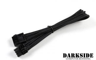 8-Pin PCI-E HSL 12" (30cm) DarkSide Single Braid Cable - Jet Black