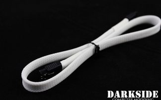 45cm (18") SATA 2.0/3.0 7P 180° to 180° cable with latch  - White