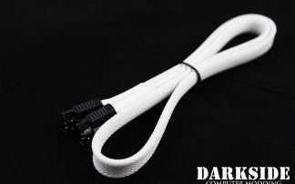 60cm (24") SATA 2.0/3.0 7P 180° to 180° cable with latch  - White