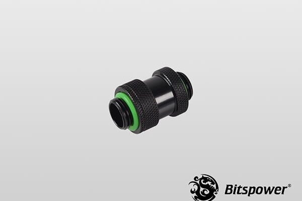 Black Dual G1/4" Adjustable Aqua Link Pipe I (22-31mm) - Matt Black