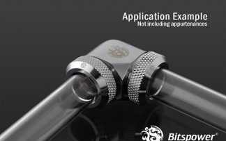 G1/4 Enhanced 90-Degree Dual Multi-Link Adapter - Silver Shining
