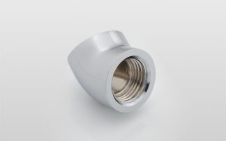 45-Degree With Dual Inner G1/4" Extender - Silver Shining