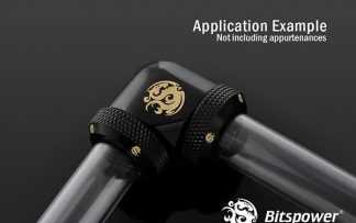 G1/4 Enhanced Dual 90-Degree Multi-Link Adapter - 12mm OD Rigid Tube - Matte Black