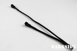 3-pin DUAL Radiator Standard Fan Power Y-cable Splitter - Jet Black