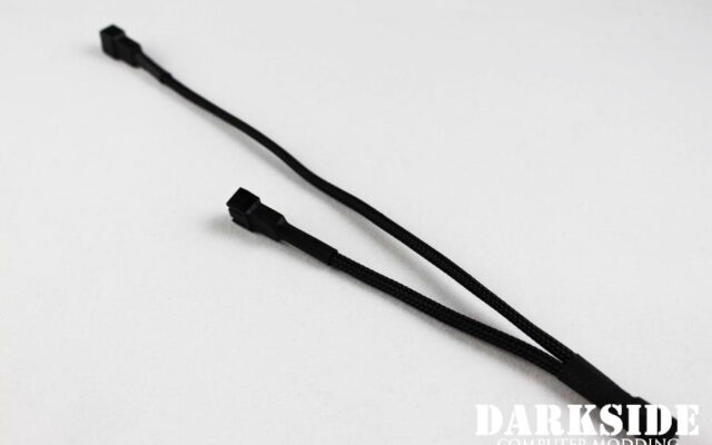 3-pin DUAL Radiator Standard Fan Power Y-cable Splitter - Jet Black