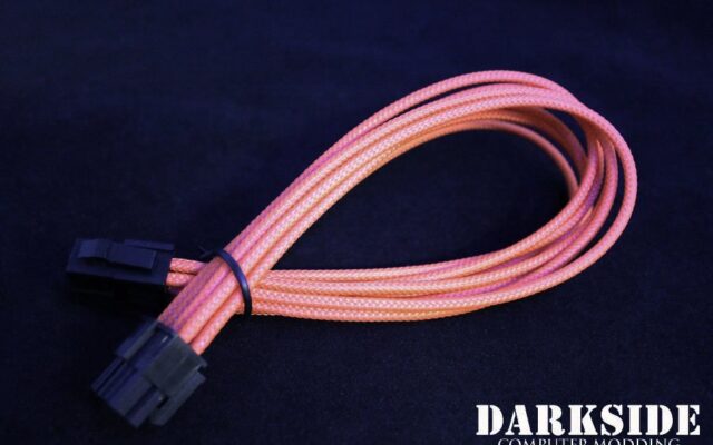 4+4 EPS 12" (30cm) HSL DarkSide Single Braid Cable - Orange