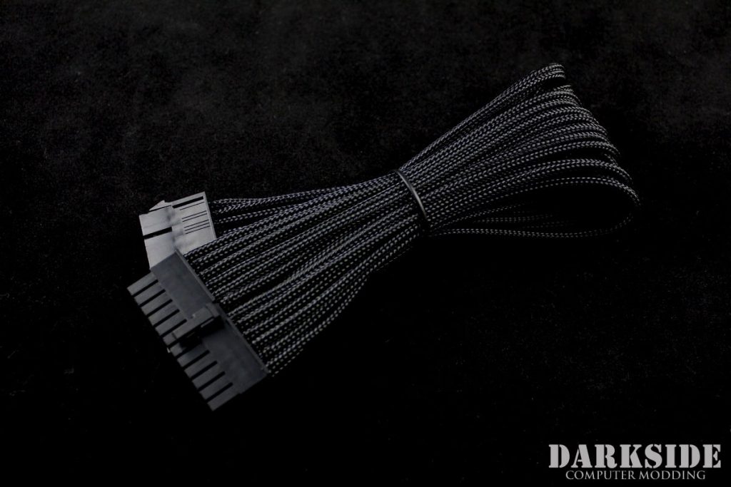 24-Pin ATX 12" (30cm) DarkSide HSL Single Braid Cable - Jet Black-4