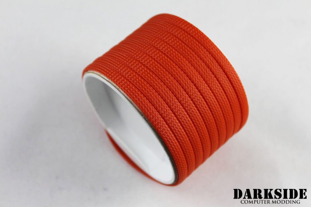 1/4" ( 6mm ) DarkSide High Density Cable Sleeving - Orange II