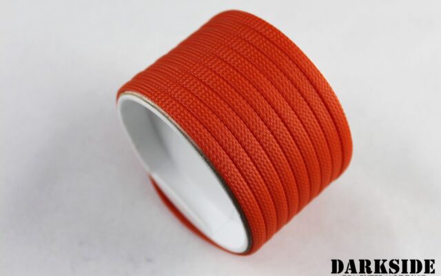 1/4" ( 6mm ) DarkSide High Density Cable Sleeving - Orange II