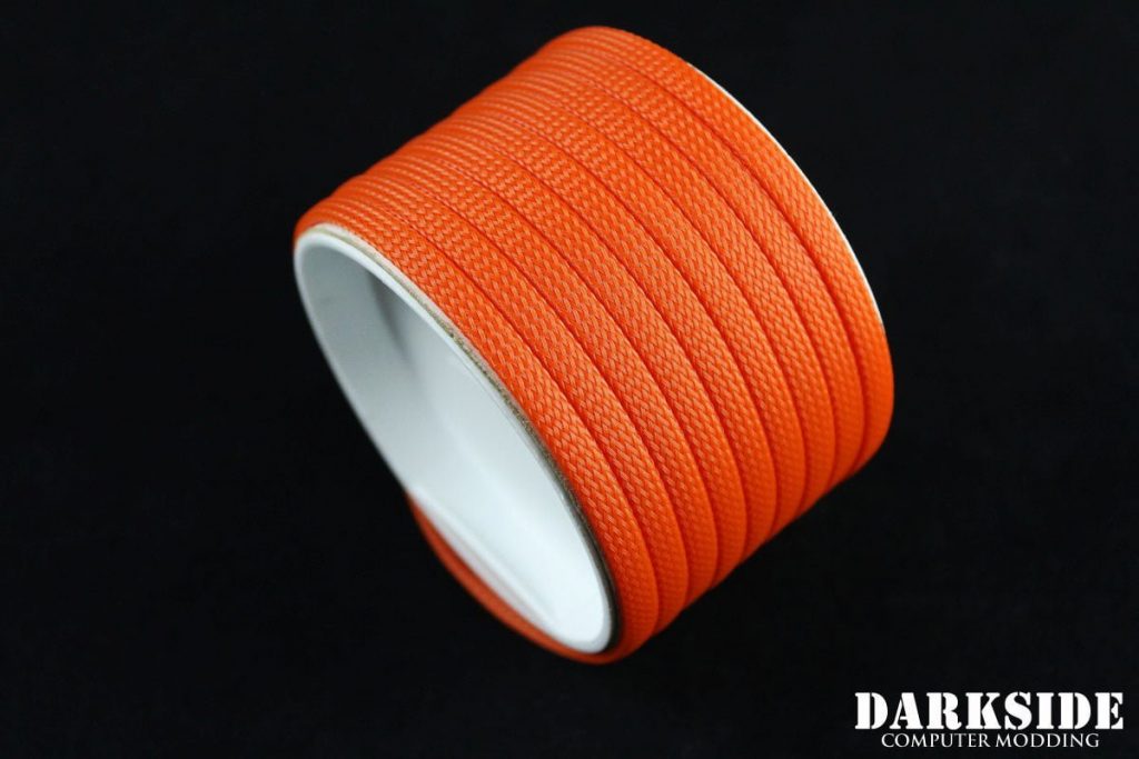 1/4" ( 6mm ) DarkSide High Density Cable Sleeving - Orange II-2