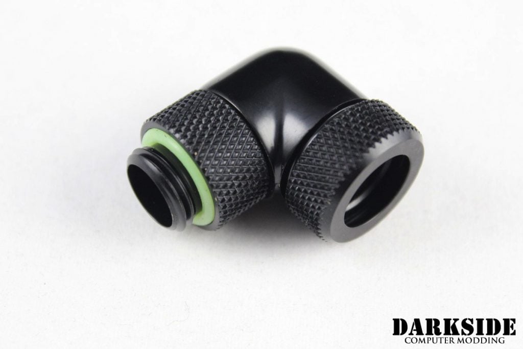 Hard Tube 90-Degree Rotary  Fitting 10/12mm - Black