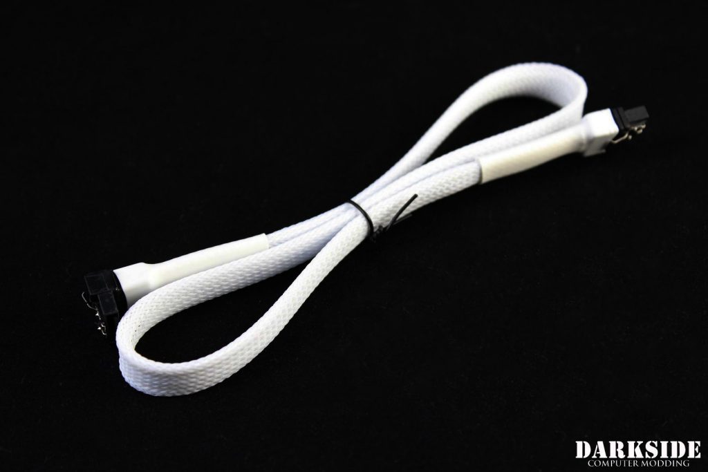 45cm (18") SATA 2.0/3.0 7P 180° to 90° cable with latch  - White