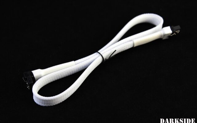 45cm (18") SATA 2.0/3.0 7P 180° to 90° cable with latch  - White