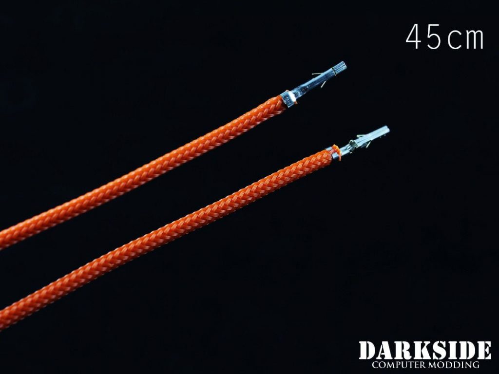 17.5' (45cm) Female-Female Pre-Sleeved ATX and  PCI-E Wire - Orange-2