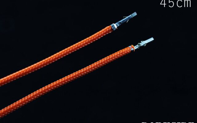 17.5' (45cm) Female-Female Pre-Sleeved ATX and  PCI-E Wire - Orange-2