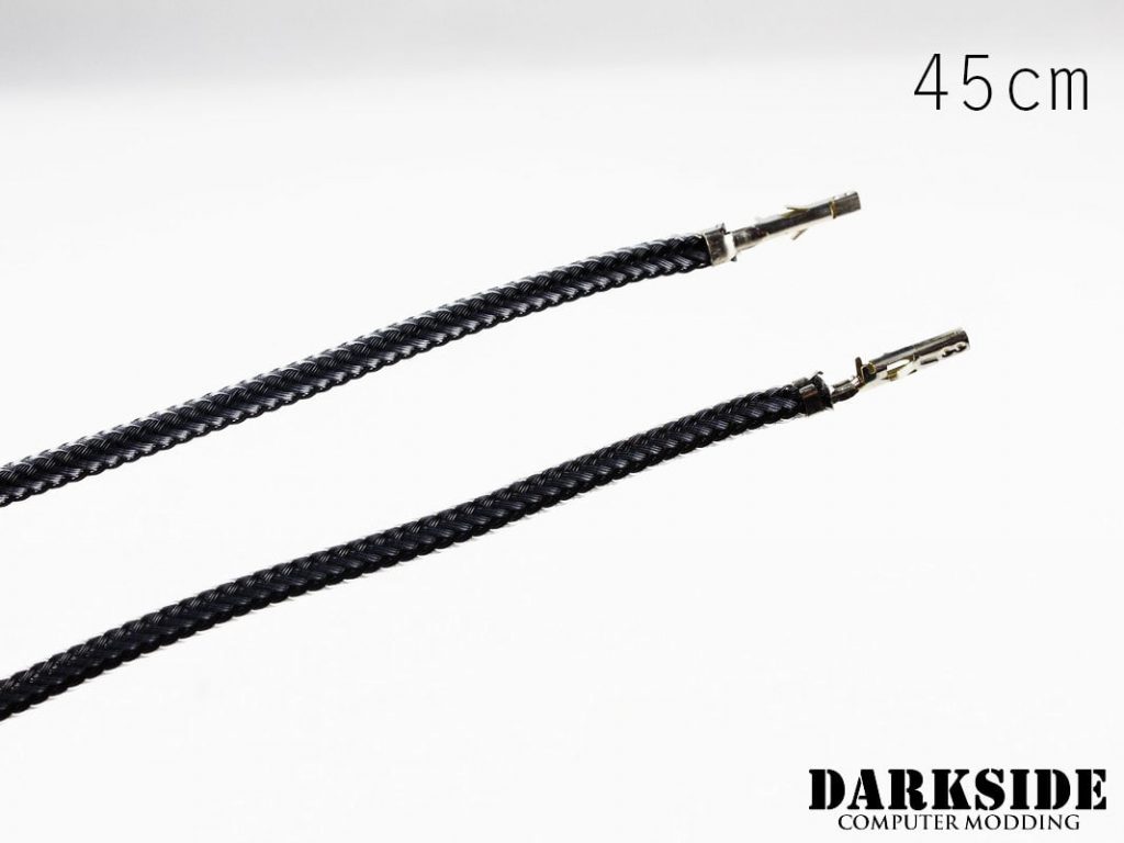 17.5' (45cm) Female-Female Pre-Sleeved ATX and  PCI-E Wire - Graphite Metallic-2