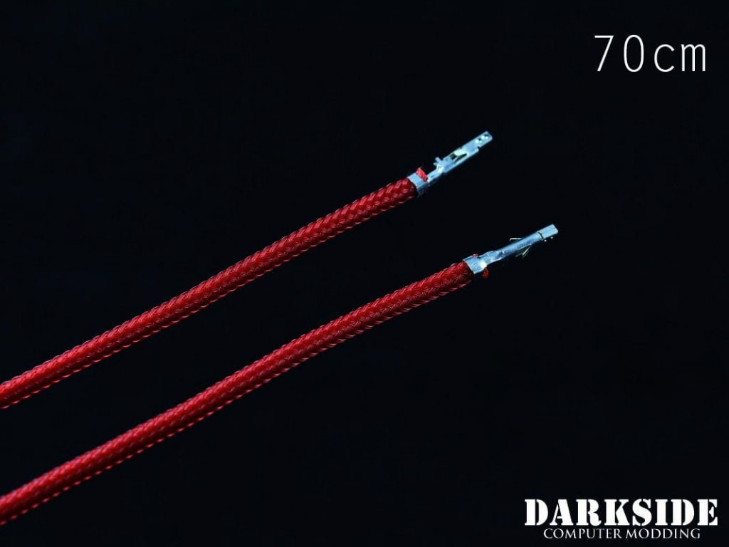 27.5' (70cm) Female-Female Pre-Sleeved ATX and  PCI-E Wire - Red-2