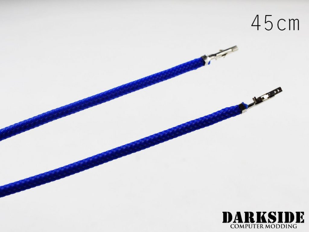 17.5' (45cm) Female-Female Pre-Sleeved ATX and  PCI-E Wire - Dark Blue-2