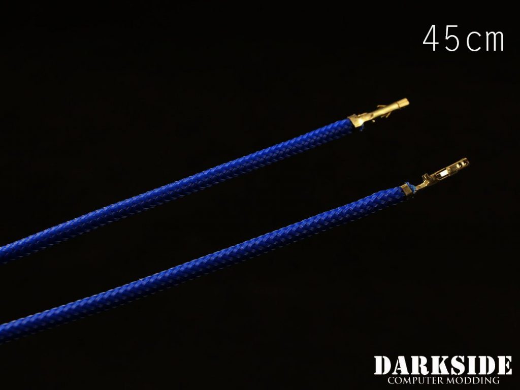 17.5' (45cm) Female-Female Pre-Sleeved ATX and  PCI-E Wire - Dark Blue-3
