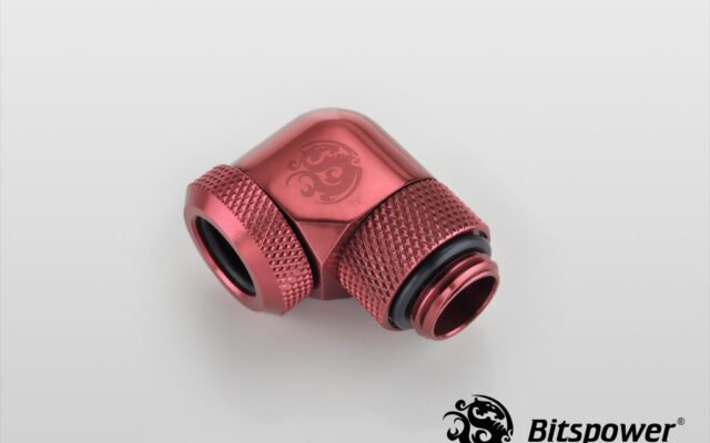 Enhance Rotary G1/4" 90-Degree Multi-Link Adapter -Deep Blood Red