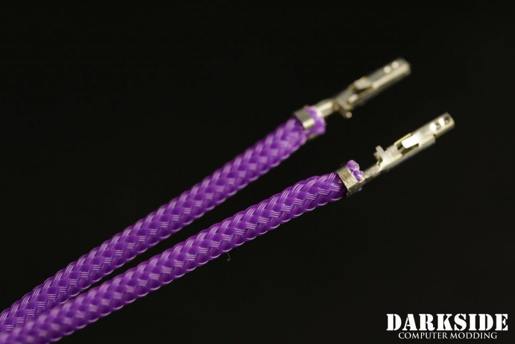 17.5' (45cm) Female-Female Pre-Sleeved ATX and  PCI-E Wire - Purple UV-2