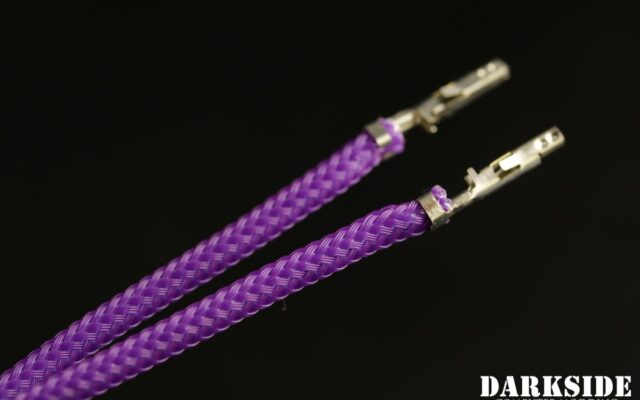 12' (30cm) Female-Female Pre-Sleeved ATX and  PCI-E Wire - Purple UV-2