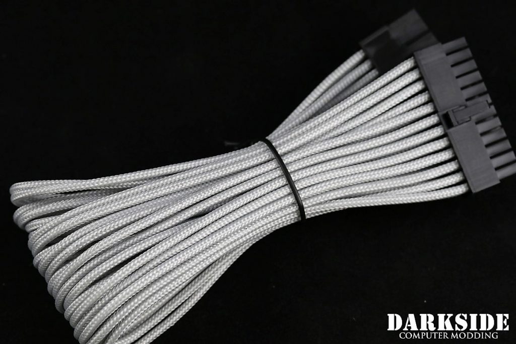 24-Pin ATX HSL 12" (30cm) DarkSide HSL Single Braid MF Cable - Titanium Gray