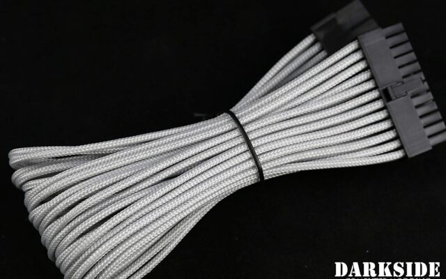 24-Pin ATX HSL 12" (30cm) DarkSide HSL Single Braid MF Cable - Titanium Gray