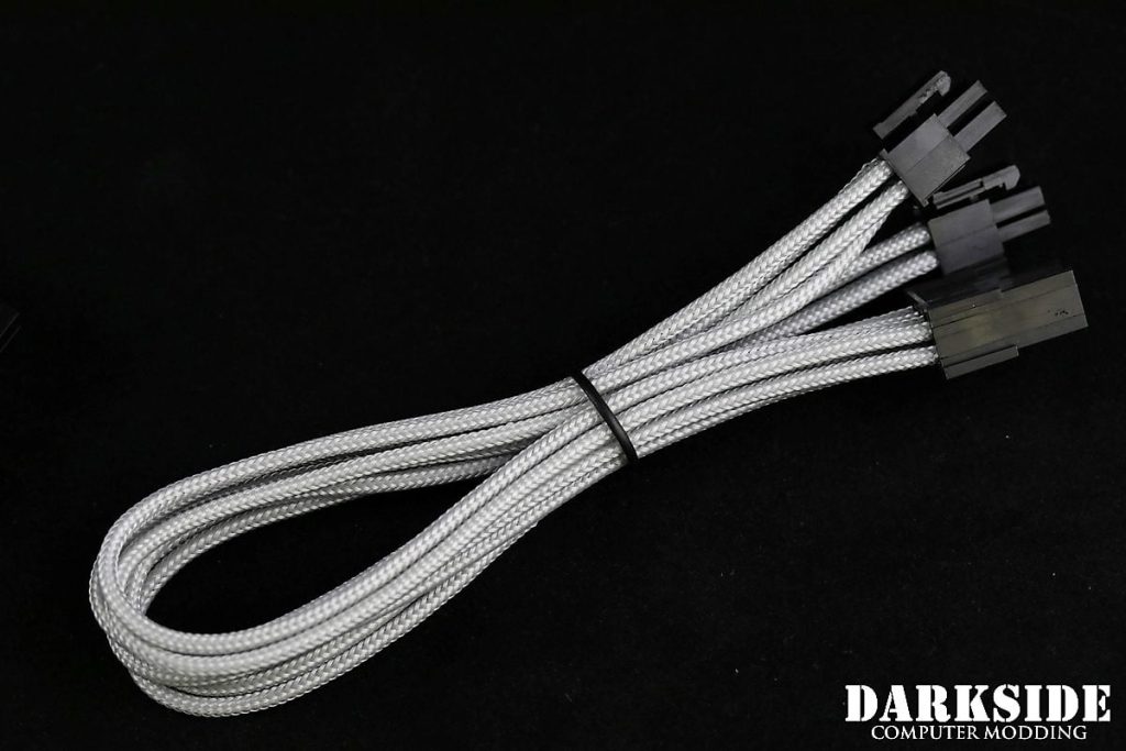 4+4 EPS 12" (30cm) HSL DarkSide Single Braid MF Cable - Titanium Gray