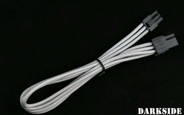 6-Pin PCI-E DarkSide HSL Single Braid MF Cable - Titanium Gray